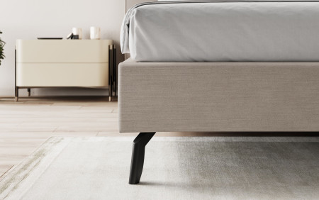 Látková postel s úložným prostorem 180 x 200 cm