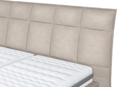 Látková postel s úložným prostorem 180 x 200 cm