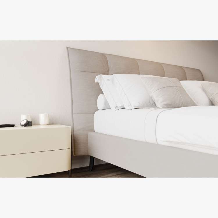 Látková postel s úložným prostorem 180 x 200 cm