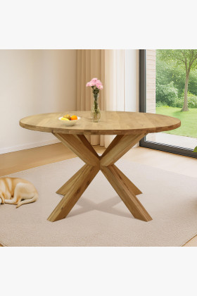 Dubový kulatý stůl o průměru 130 cm 2
