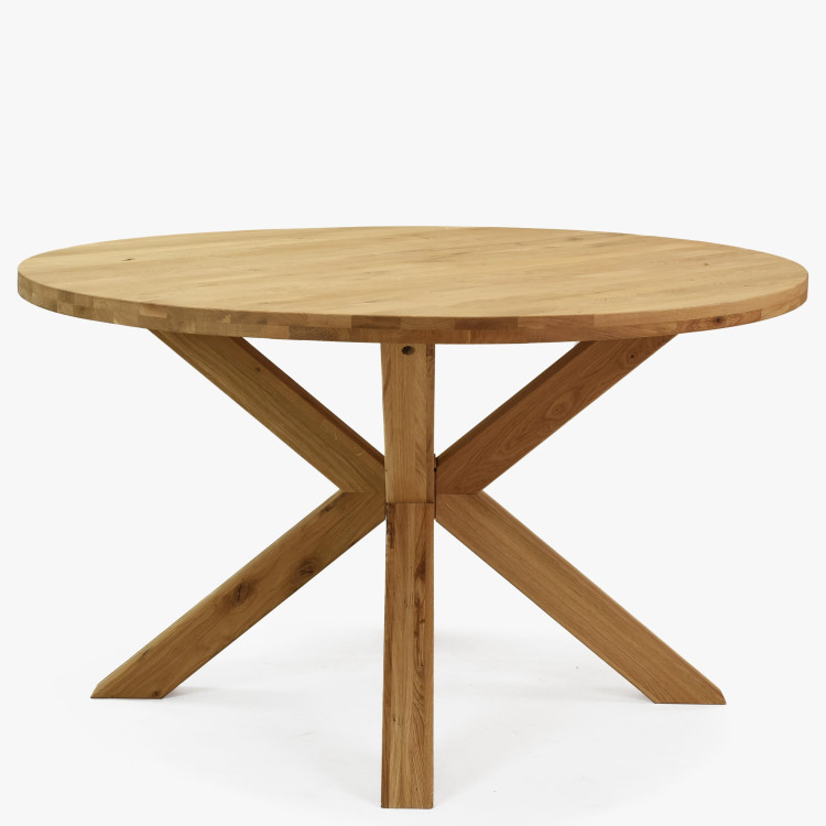 Dubový kulatý stůl o průměru 130 cm