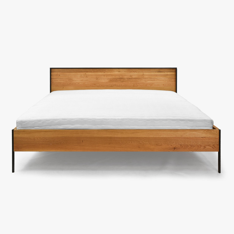 Dubová manželská postel , kovové nohy 180 x 200