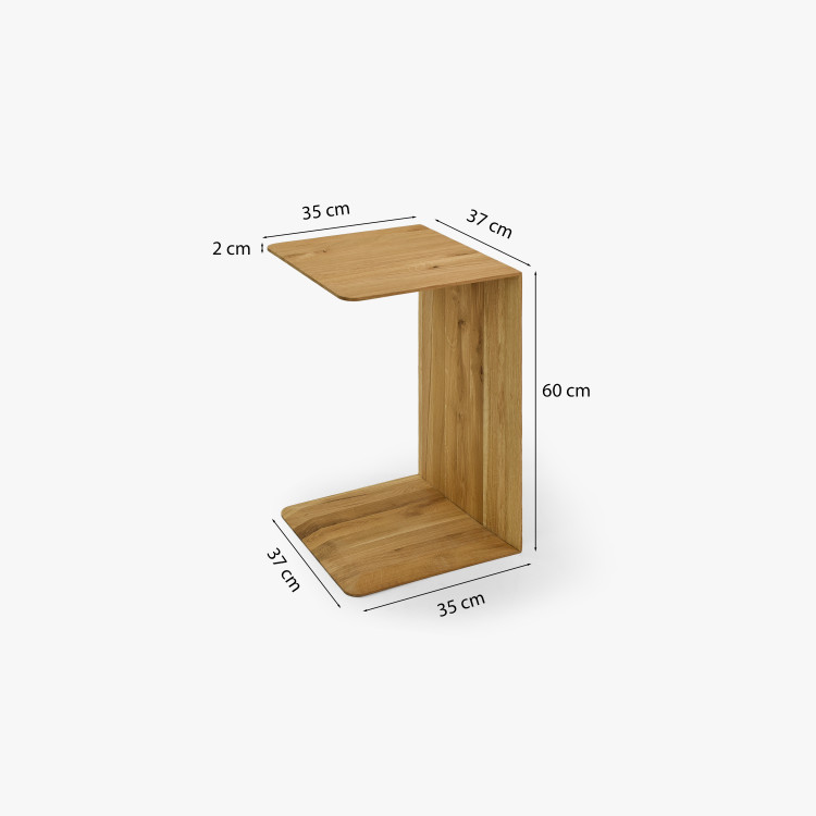 Příruční stolek dřevěný z dubového dřeva