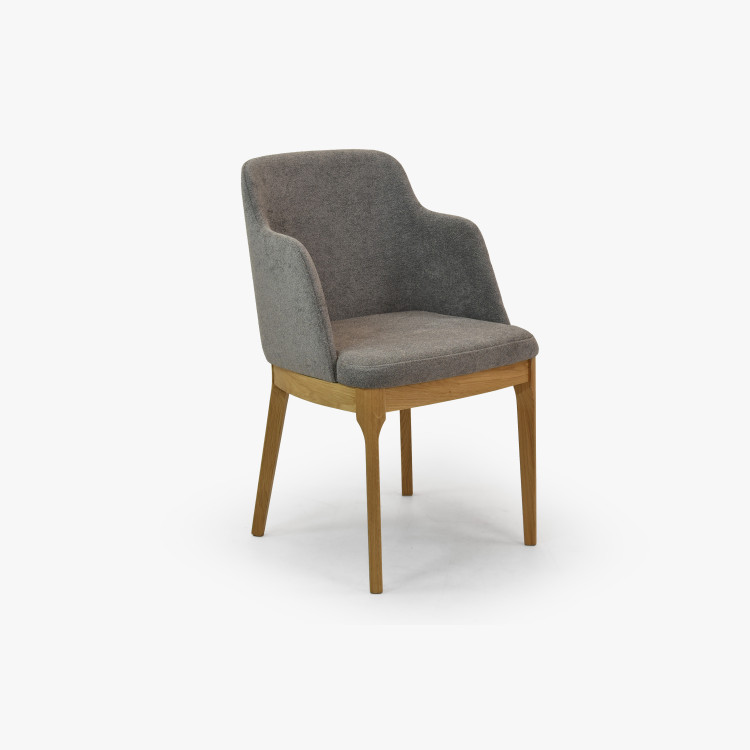 Dubové křesílko šedé