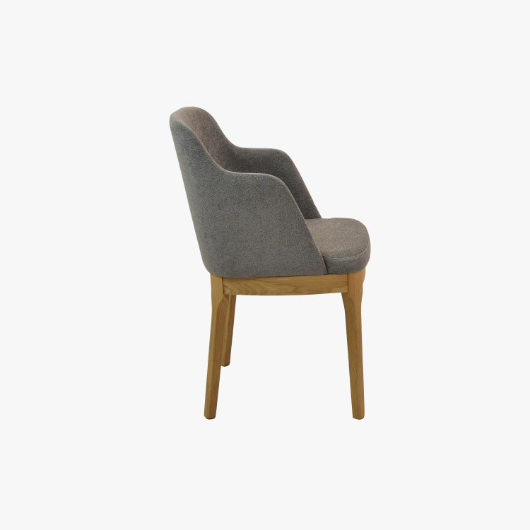 Dubové křesílko šedé