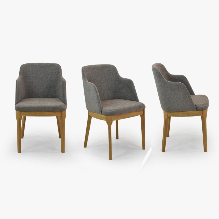 Dubové křesílko šedé