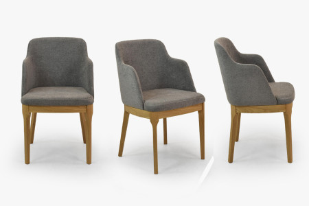 Dubové křesílko šedé