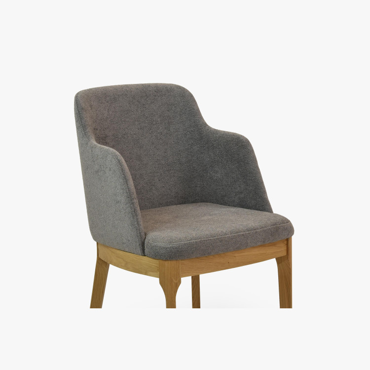 Dubové křesílko šedé