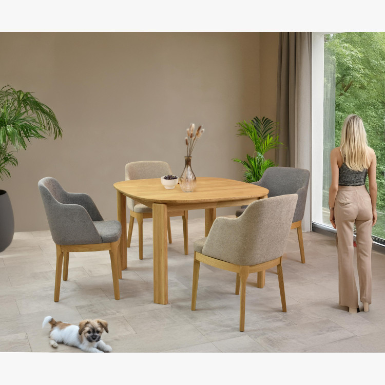 Dubové křesílko šedé