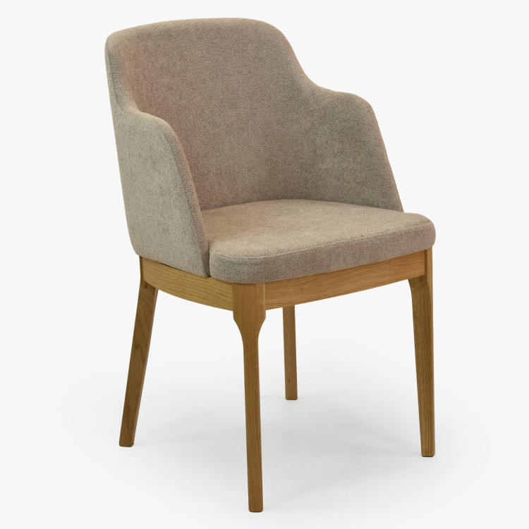 Dubové křesílko šedě hnědé