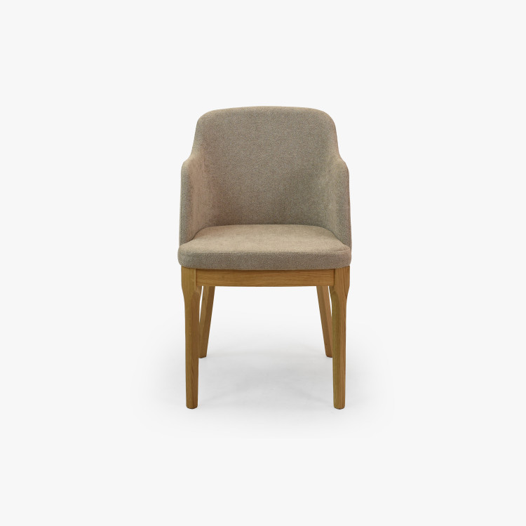 Dubové křesílko šedě hnědé