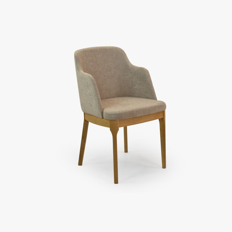 Dubové křesílko šedě hnědé