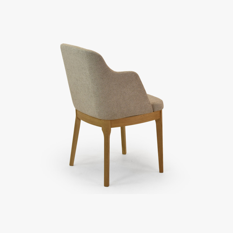 Dubové křesílko šedě hnědé