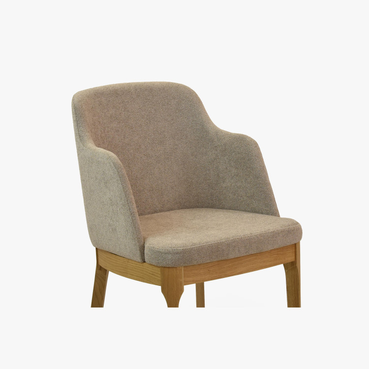 Dubové křesílko šedě hnědé