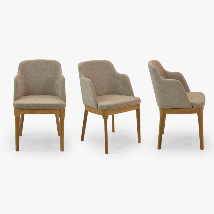 Dubové křesílko šedě hnědé