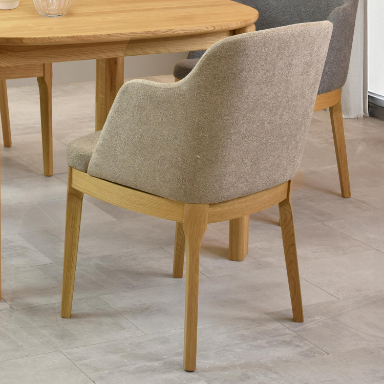 Dubové křesílko šedě hnědé