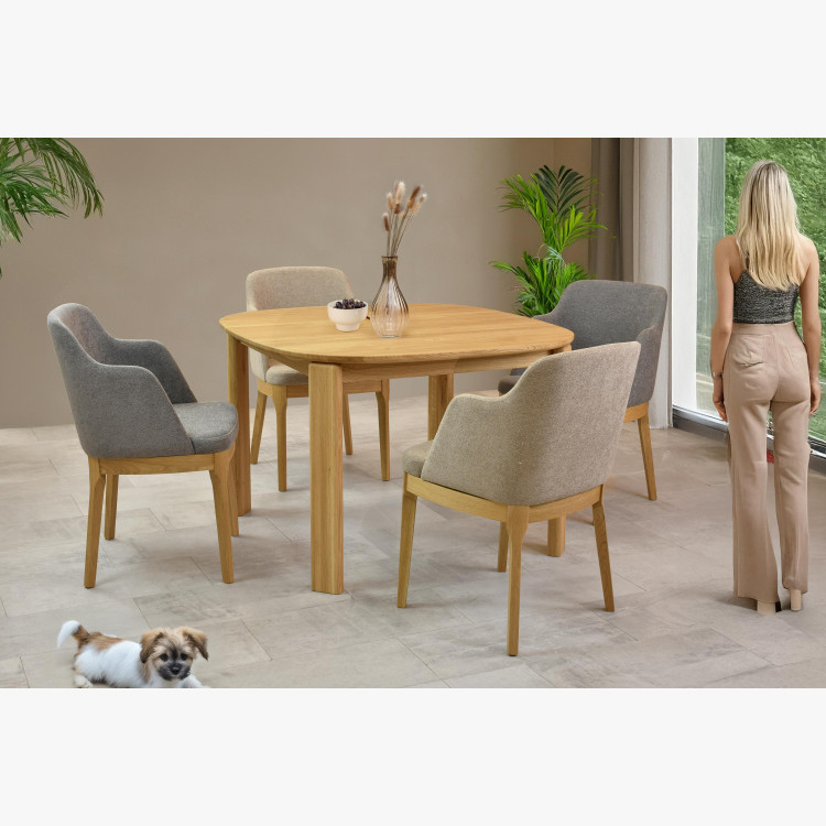 Dubové křesílko šedě hnědé