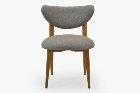 Luxusní jídelní židle dub s šedým čalouněním