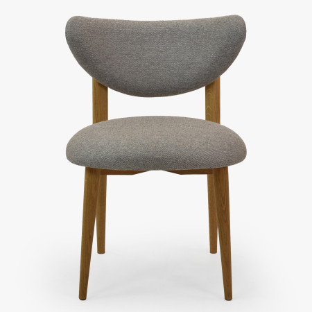 Luxusní jídelní židle dub s šedým čalouněním