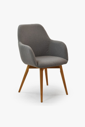 Designová židle s područkami, Sky světle šedá