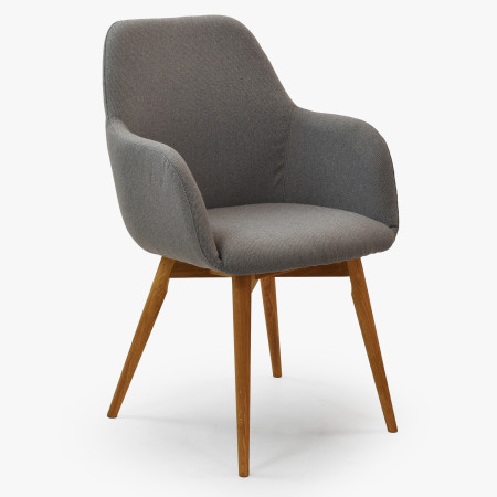 Designová židle s područkami, Sky světle šedá