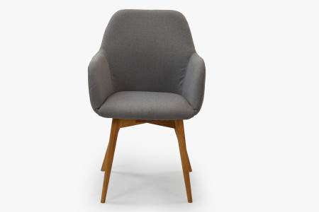 Designová židle s područkami, Sky světle šedá