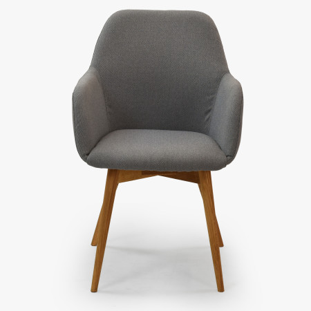 Designová židle s područkami, Sky světle šedá