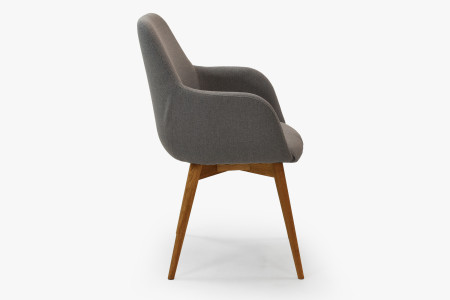 Designová židle s područkami, Sky světle šedá