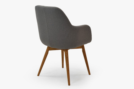 Designová židle s područkami, Sky světle šedá