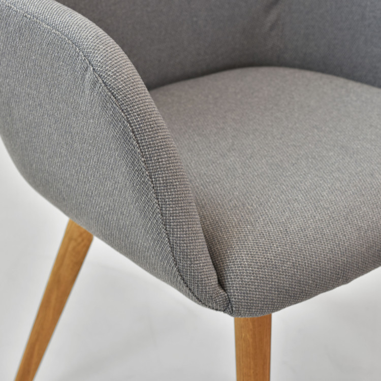 Designová židle s područkami, Sky světle šedá