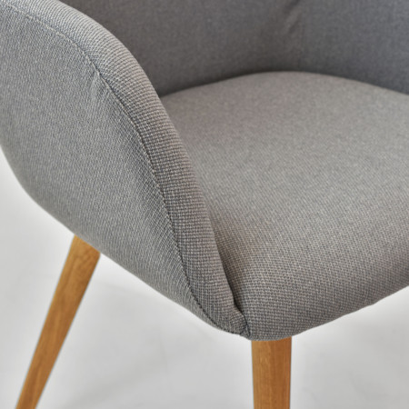 Designová židle s područkami, Sky světle šedá