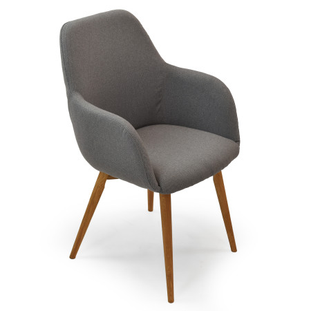 Designová židle s područkami, Sky světle šedá