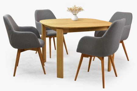 Designová židle s područkami, Sky světle šedá