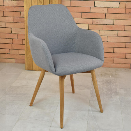 Designová židle s područkami, Sky světle šedá