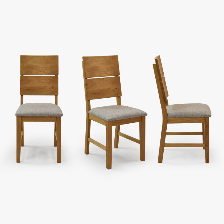 Dubová židle Nora - šedá- MEGA akce