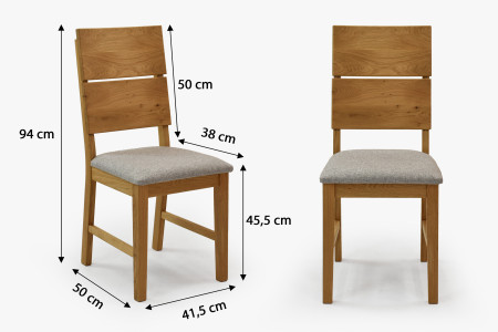 Dubová židle Nora - šedá- MEGA akce