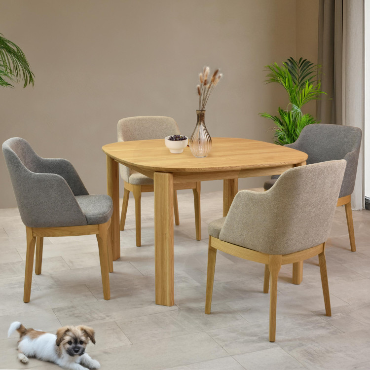 Rozkldací dřevěný jídelní stůl 110-160 cm