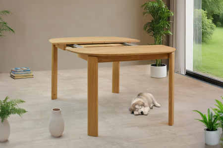 Rozkldací dřevěný jídelní stůl 110-160 cm