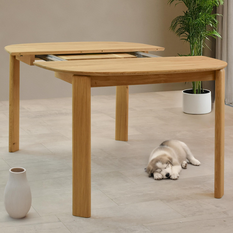 Rozkldací dřevěný jídelní stůl 110-160 cm