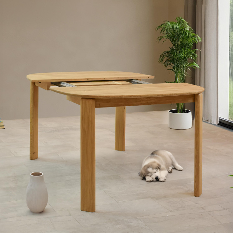 Rozkldací dřevěný jídelní stůl 110-160 cm