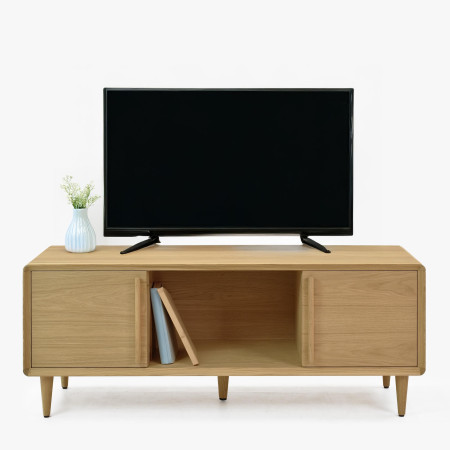 Tv komoda v barvě dub bílý na nožičkách