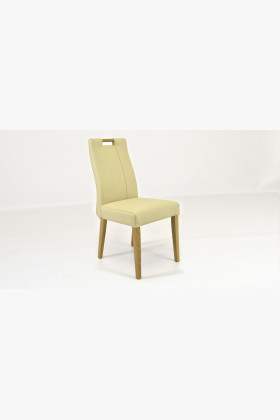 Dubové kožené kreslo, Jana kremova , Jedálenské stoličky- 1 2