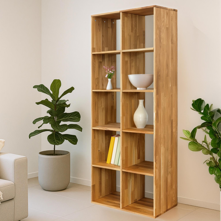 Dubový dřevěný regál