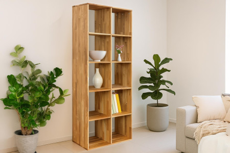 Dubový dřevěný regál