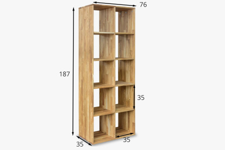 Dubový dřevěný regál