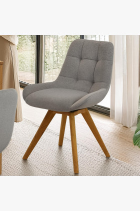 Pohodlná jídelní židle , šedé čalunění