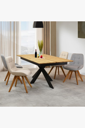 Pohodlná jídelní židle , šedé čalunění 2