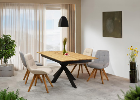 Pohodlná jídelní židle , šedé čalunění