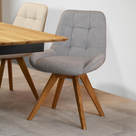 Pohodlná jídelní židle , šedé čalunění