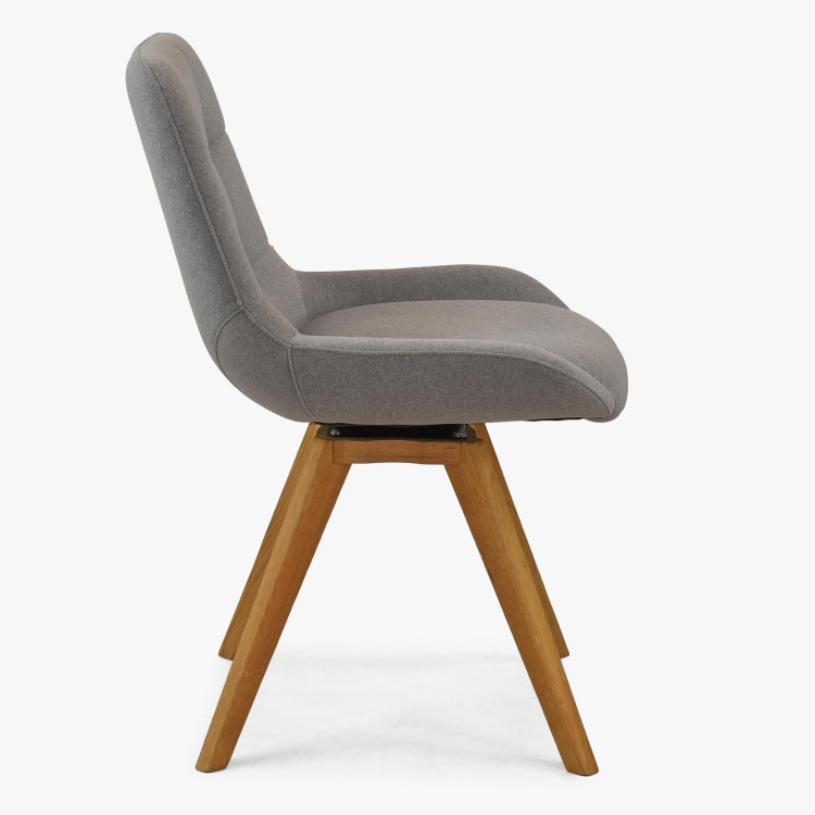 Pohodlná jídelní židle , šedé čalunění